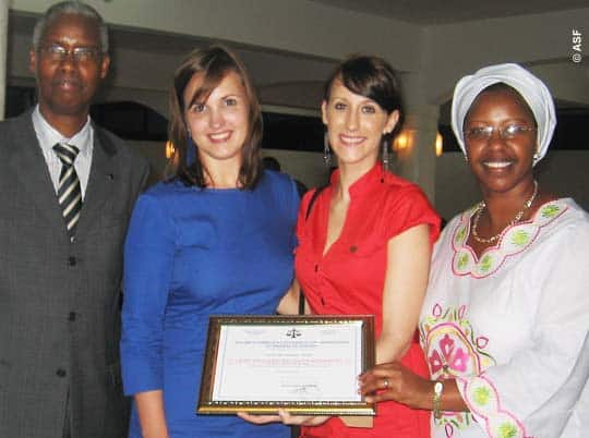 Burundian lawyers honour ASF with award