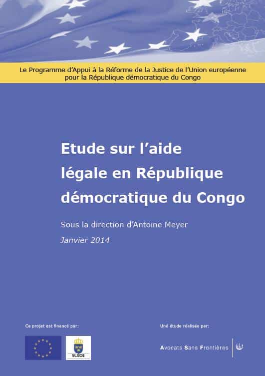 Etude sur l’aide légale en République démocratique du Congo