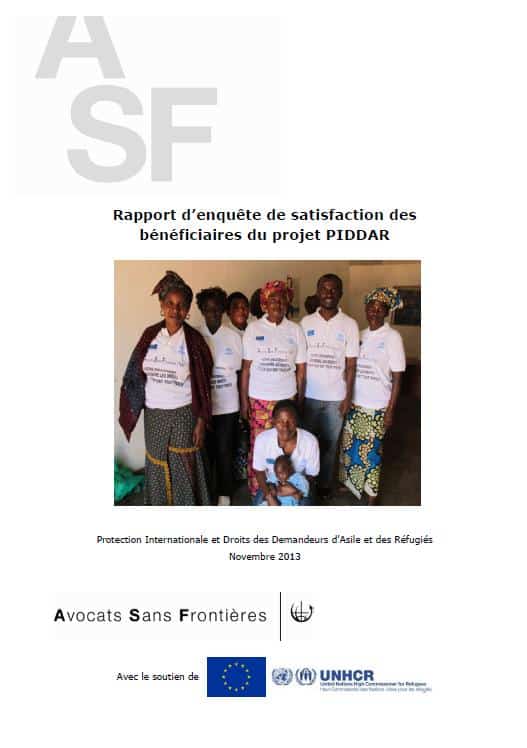 Rapport d’enquête de satisfaction des bénéficiaires du projet PIDDAR au Burundi