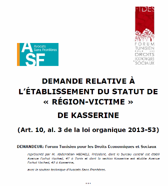 Kasserine “Region as a Victim”: Full file submitted to the Instance Vérité et Dignité