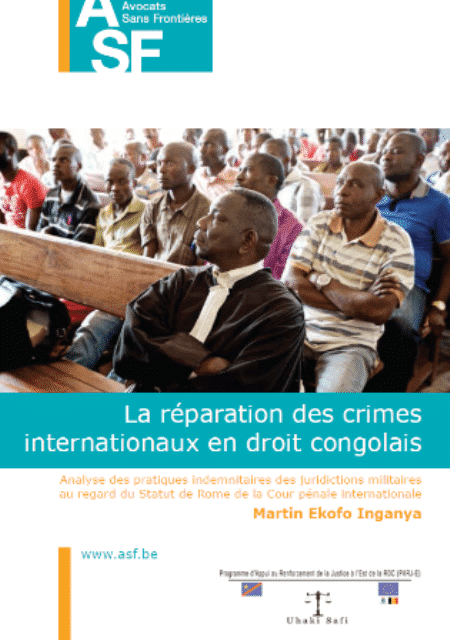 Rapport – La réparation des crimes internationaux en droit congolais