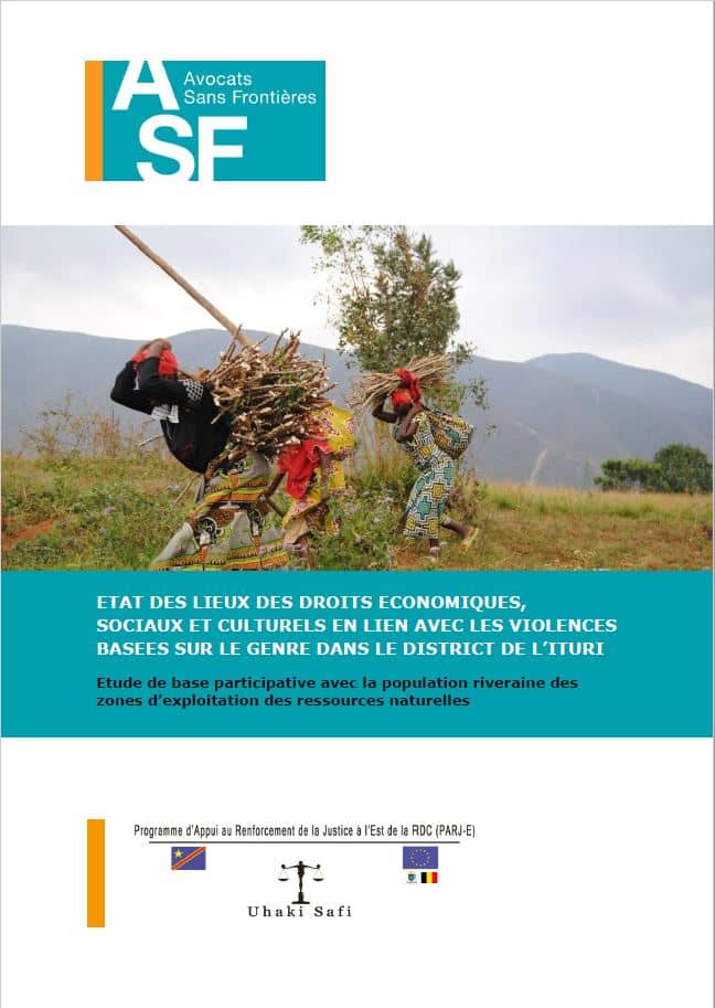 (French) Study – Assessment of economic, social and cultural rights in relation to gender-based violence in the Ituri district (DRC)