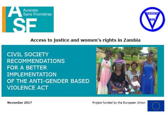 Civil Society Recommendations for a Better Implementation of the Anti-Gender Based Violence Act