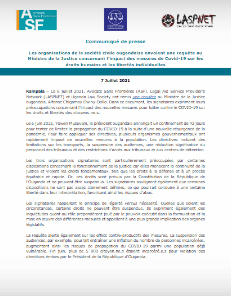 (French) Presse release – Ugandan civil society organizations send a petition to the chief justice regarding the impact of Covid-19 measures on human rights and freedoms