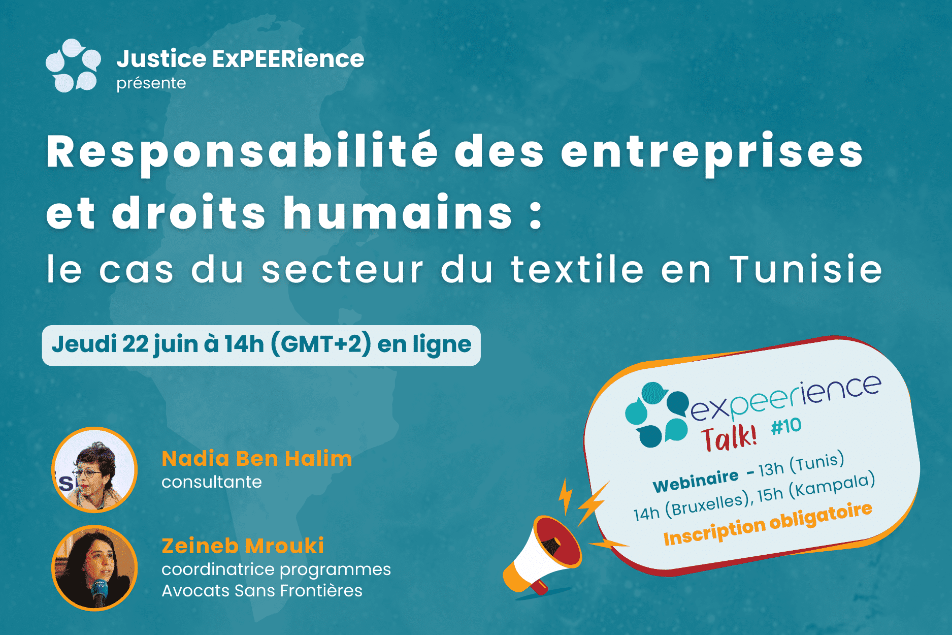 ExPEERience Talk #10 – Responsabilité des entreprises et droits humains : le cas du secteur du textile en Tunisie