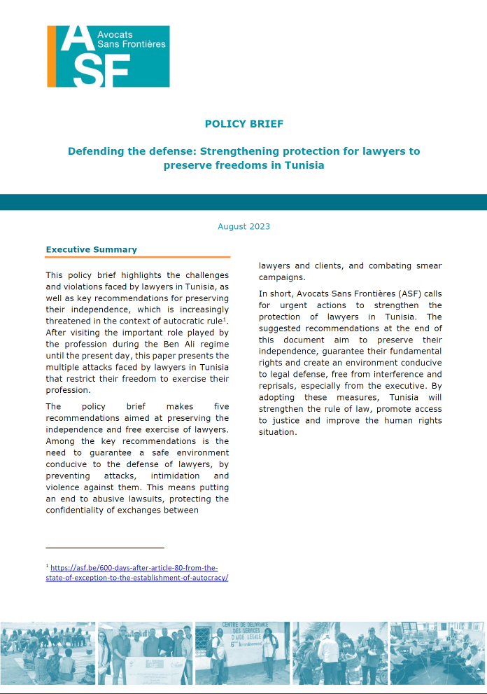 (French) Defending the defense: Strengthening protection for lawyers to preserve freedoms in Tunisia