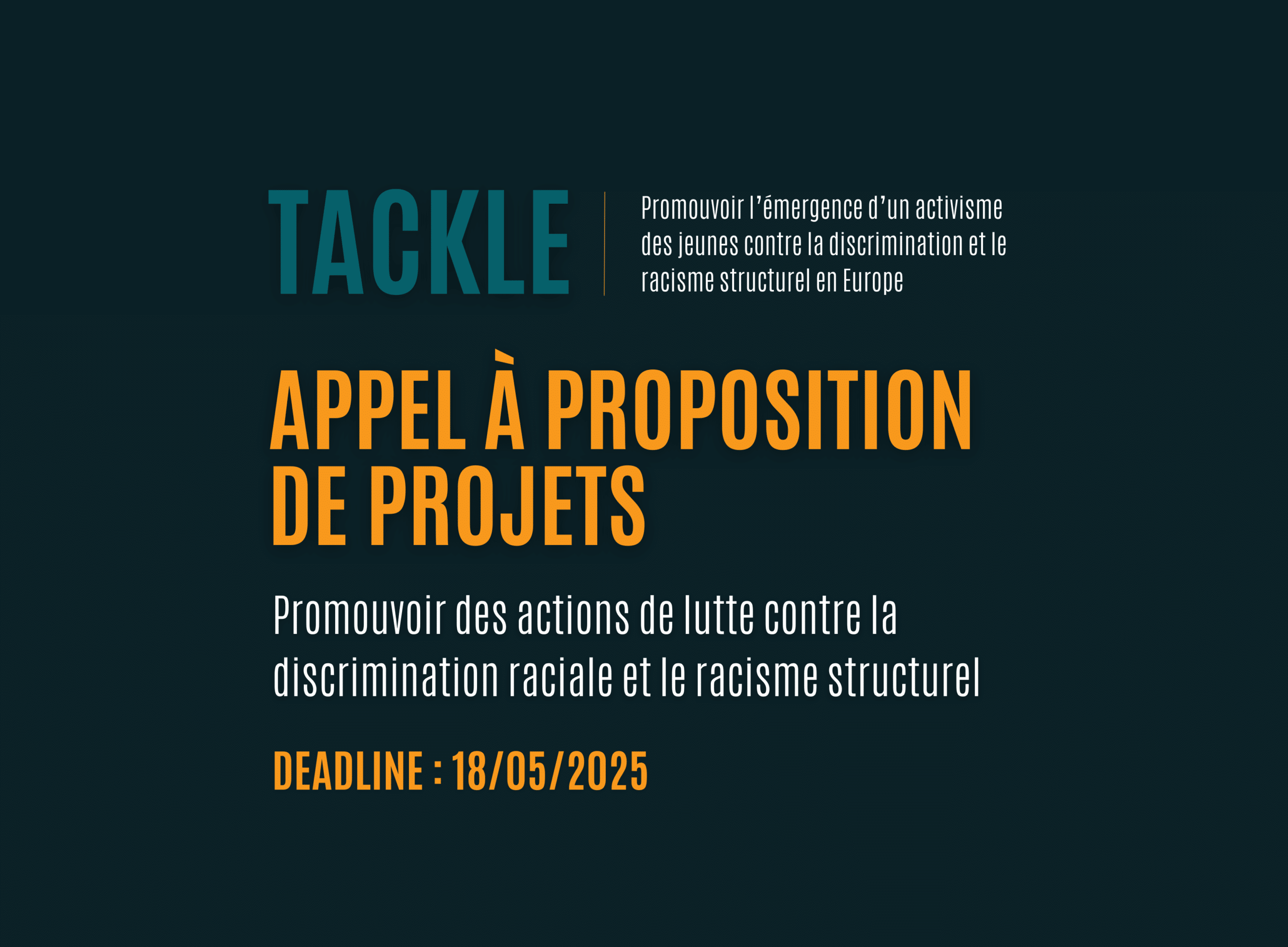 Appel à proposition de projets : Promouvoir des actions de lutte contre la discrimination raciale et le racisme structurel