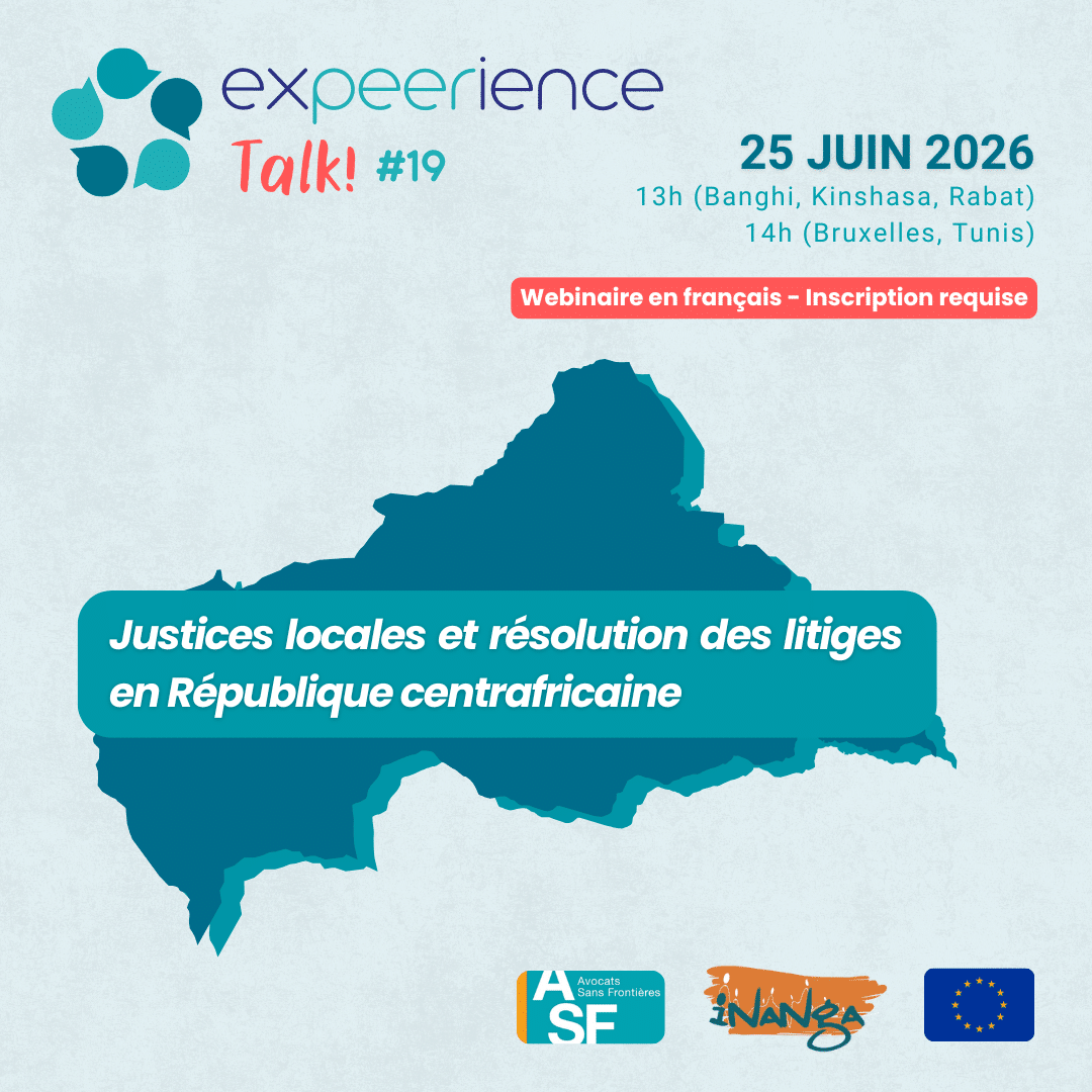 ExPEERience Talk #19 : Justices Locales et Résolutions des Litiges en République Centrafricaine